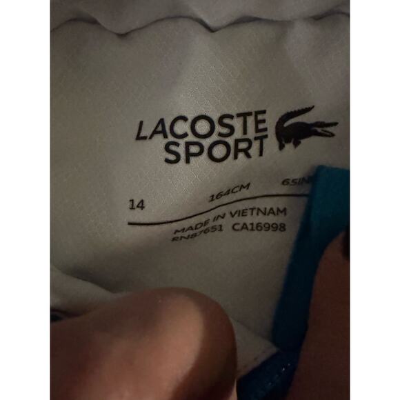 Lacoste Sport Color Block Nylon Track Suit Jacket + Pants kids 14 - Picture 3 of 4